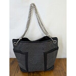 Steve Madden Purse Handbag Hobo Studs Pockets Suede